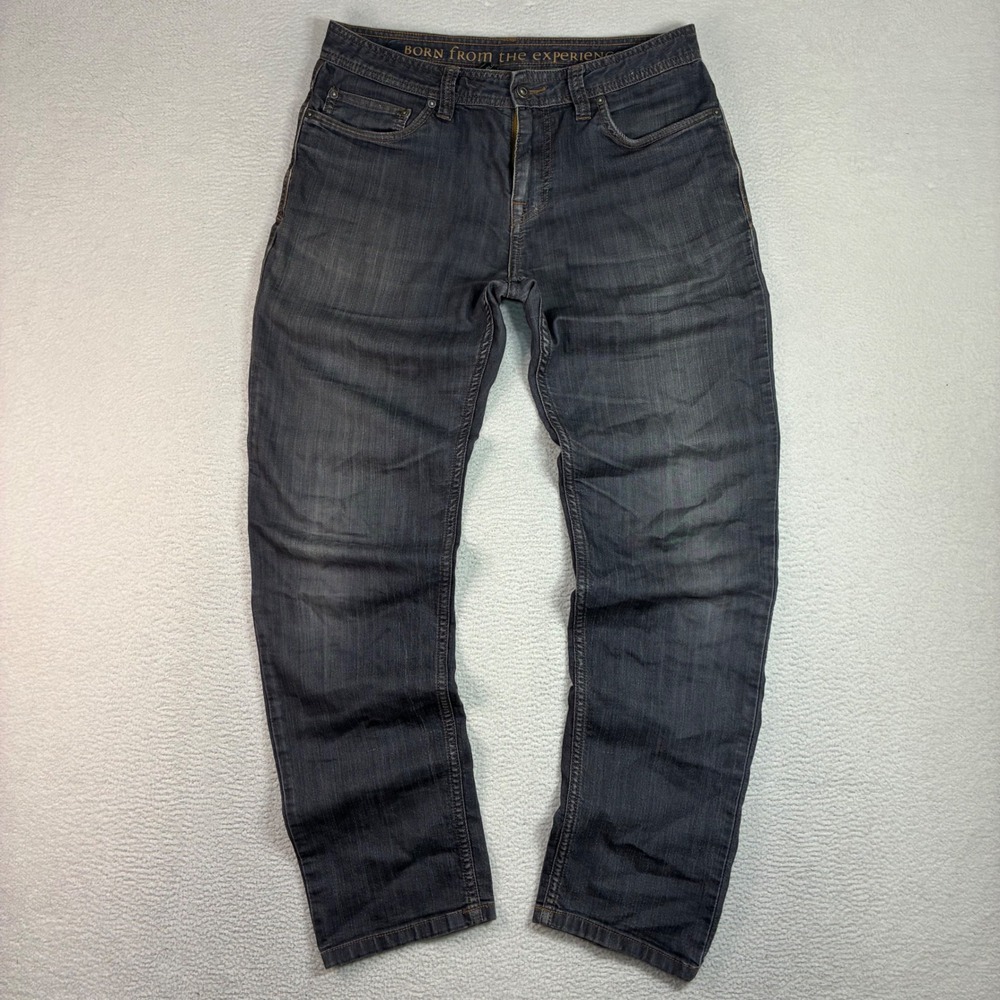 Prana Bridger Jeans Men 32x32 Black Slim Stretch 5 Pocket Denim Organic Cotton